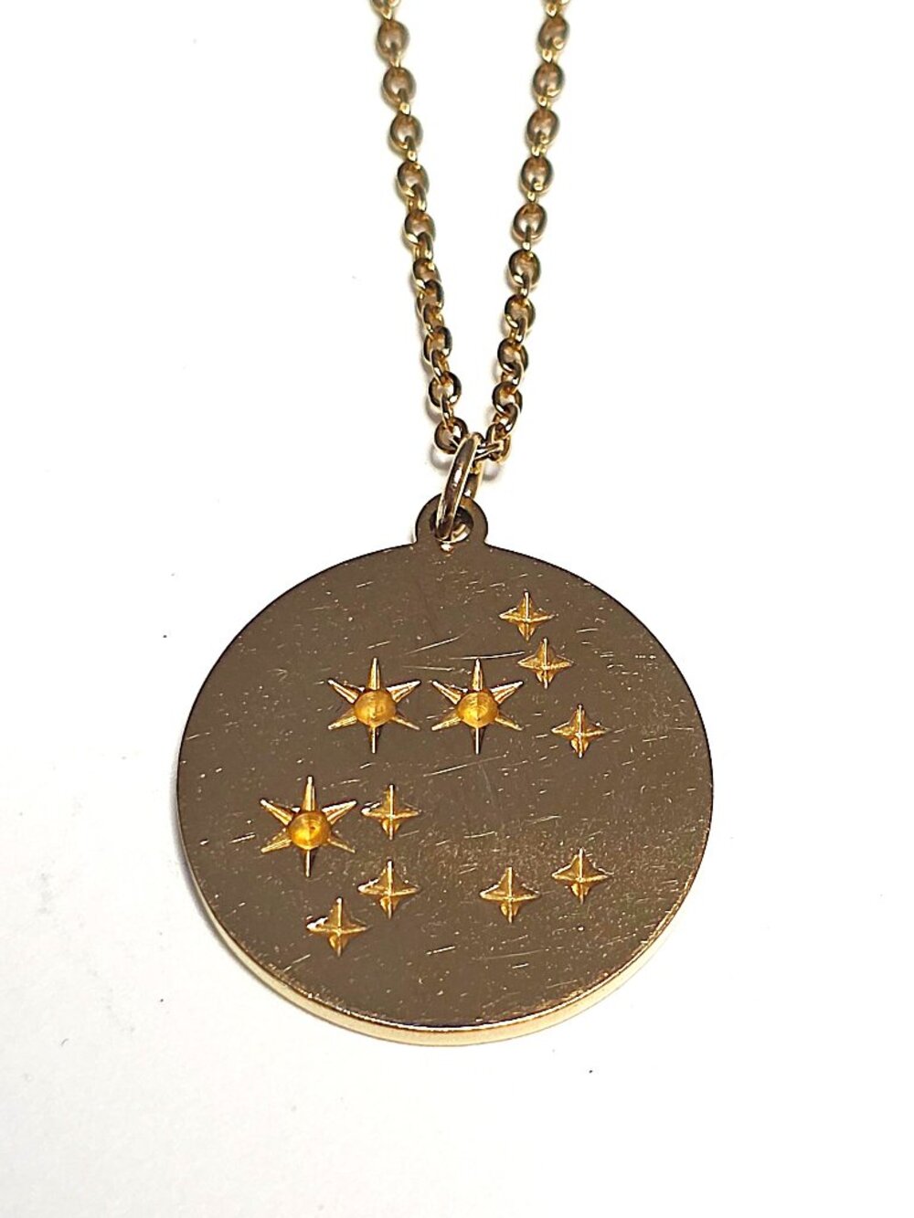 Bizou gold stainless steel celestial necklace